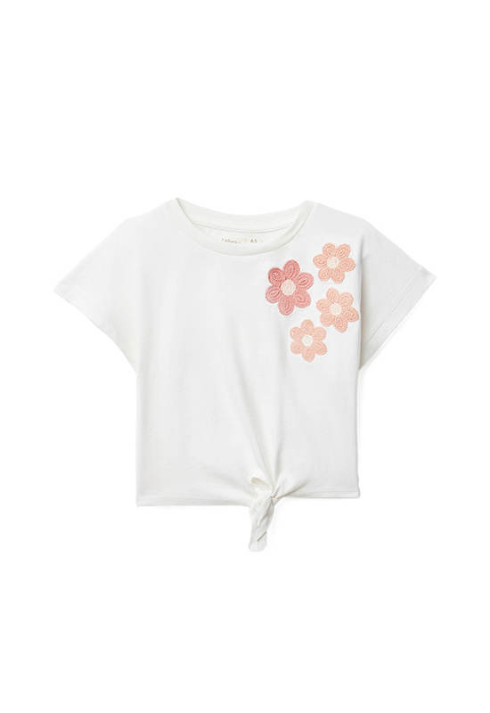SFERA KIDS Girl T-Shirt Flower Knot White