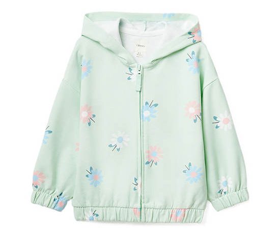SFERA KIDS Girl Sweatshirt with Hood Print Light Green
