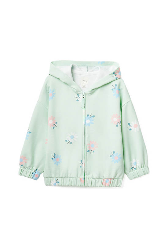 SFERA KIDS Girl Sweatshirt with Hood Print Light Green