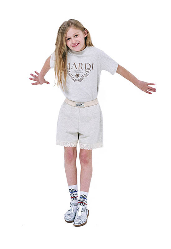 MARDI MERCREDI LES PETITS Kids Tshirt Alumni Classique Oatmeal Taupe