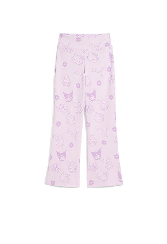 PUMA KIDS Girl Toddler Leggings Puma X Hello Kitty And Friends Ribbed Flared Lilac Frost