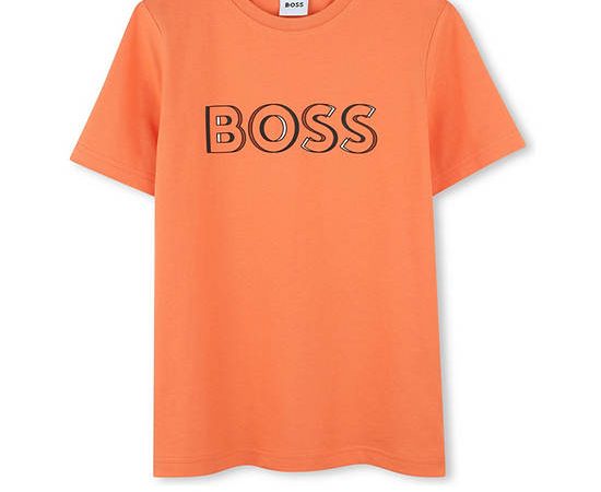 BOSS KIDS Boy T-Shirt Short Sleeves Orange