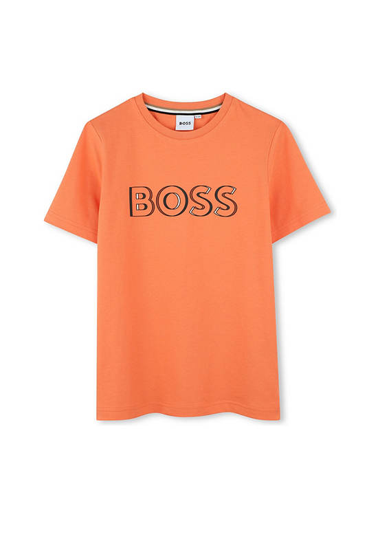 BOSS KIDS Boy T-Shirt Short Sleeves Orange