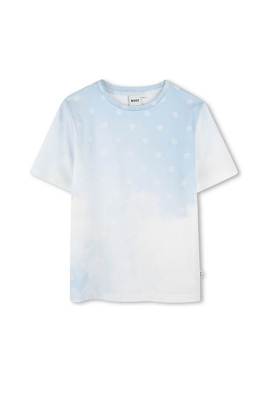 BOSS KIDS Boy T-Shirt Short Sleeves Color Gradient/Ombre Effect Blue