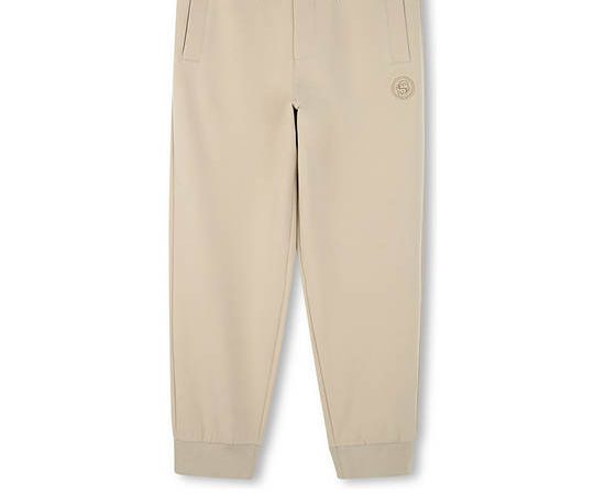 BOSS KIDS Boy Jogging Pants Front Pockets Drawstring Waist Brown