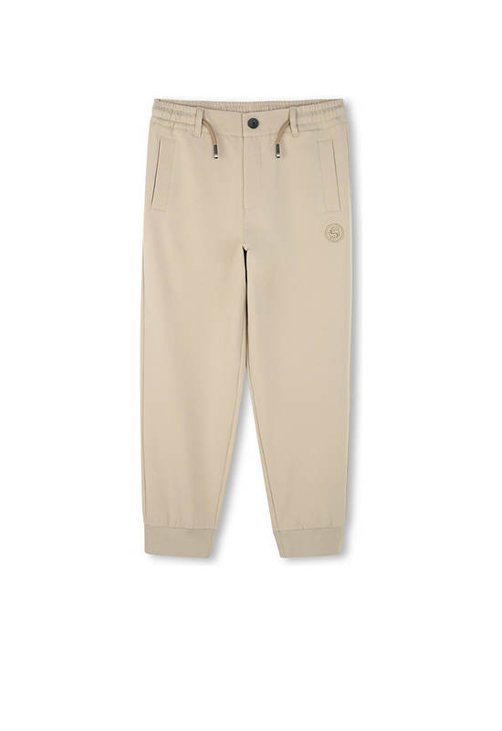 BOSS KIDS Boy Jogging Pants Front Pockets Drawstring Waist Brown