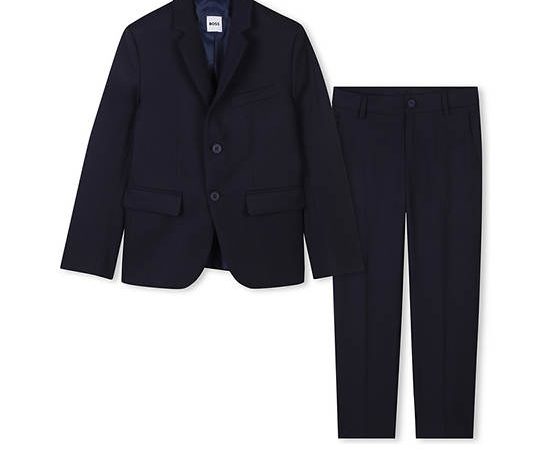 BOSS KIDS Boy Jacket and Trousers Set Classic Blue