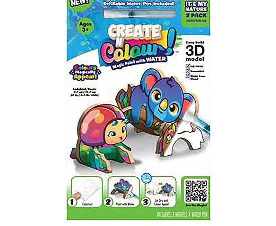 CREATE N COLOUR Toy Coloring Set It'S My Nature Pack 2 Pcs Ladybird/Koala Joey Multi-Color