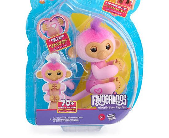 FINGERLINGS Interactive Toy Basic Monkey Harmony Pink