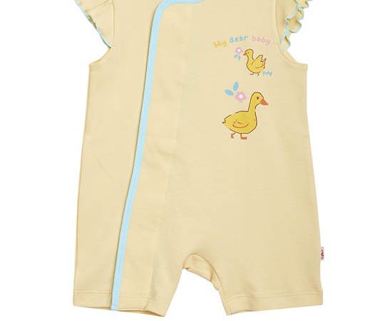 Angel Baby Unisex Infant Romper Duck Print Yellow
