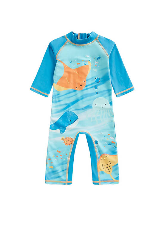 MOTHERCARE Boy Toddler Swimsuit Sunsafe MB Sealife Multi-Color