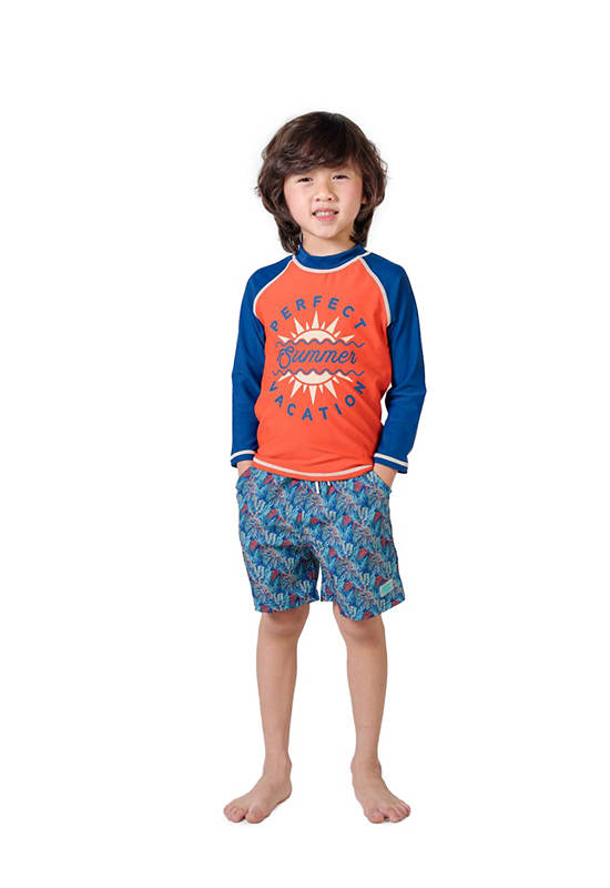 KEED Boy Swimsuit Long Sleeve Reef Green