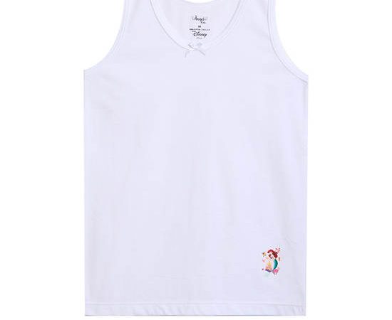 ANGEL KIDS Girl Tank Top Back To School Disney Print White