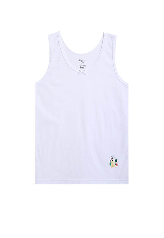 ANGEL KIDS Girl Tank Top Back To School Disney Print White