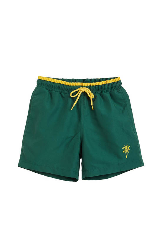 DeFry 01 Boy Shorts Coconut Tree Logo Print