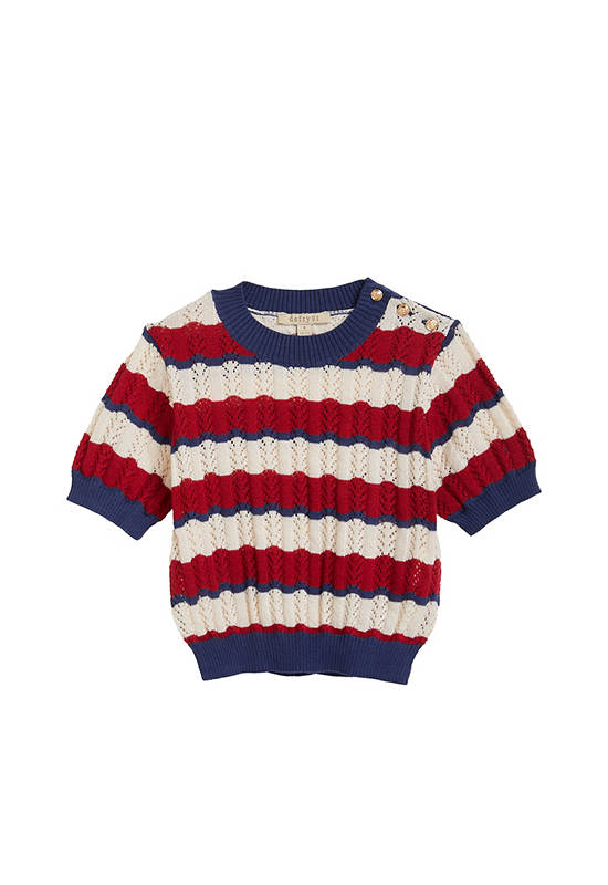 DeFry 01 Girl Sweater Short Sleeves Crew Neck