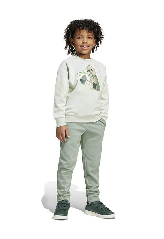 ADIDAS KIDS Unisex Toddler Sweater + Joggers Set Adidas X Star Wars The Mandalorian Khaki Green