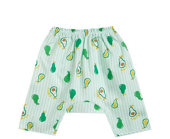 Angel Baby Unisex Infant Pyjamas Croped Pants Avocado Print Green