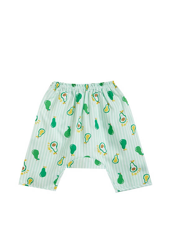 Angel Baby Unisex Infant Pyjamas Croped Pants Avocado Print Green