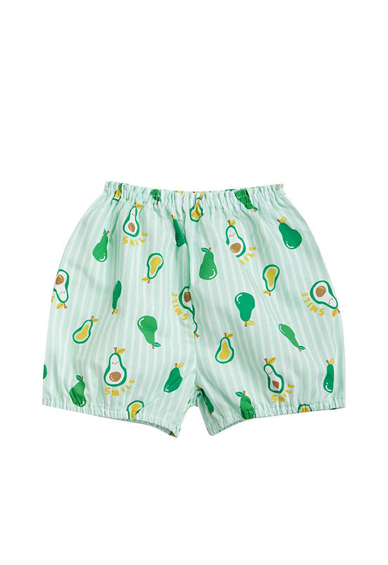 Angel Baby Unisex Infant Pyjamas Shorts Avocado Print Green