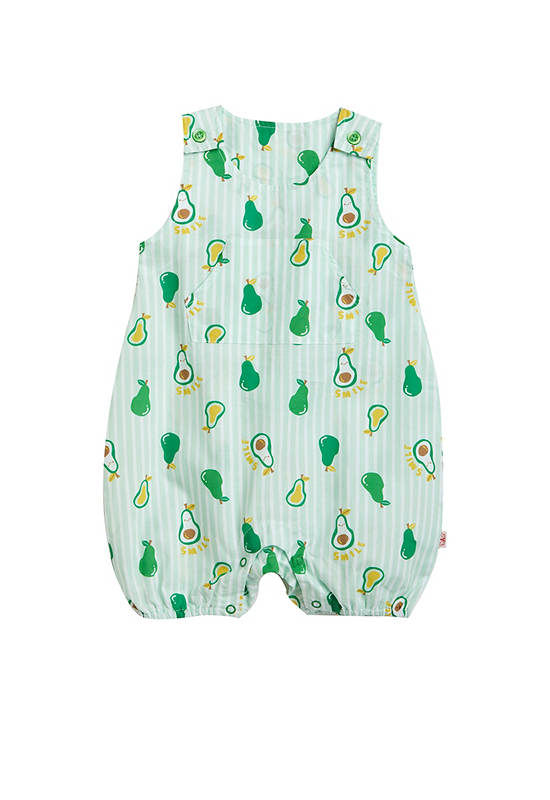 Angel Baby Unisex Infant Overall Rompers Avocado Print Green