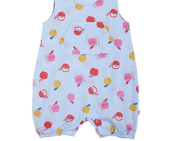 Angel Baby Unisex Infant Rompers Apple Print Light Blue