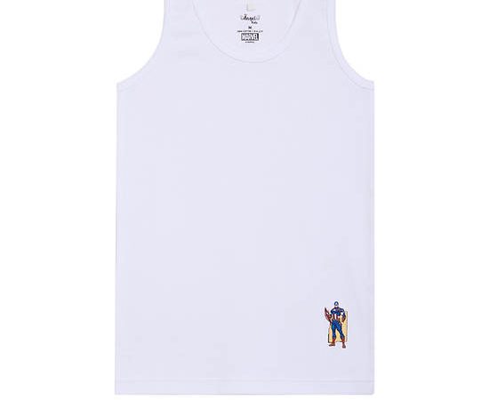 ANGEL KIDS Boy Tank Top Captain America Marvel Back To School Print White