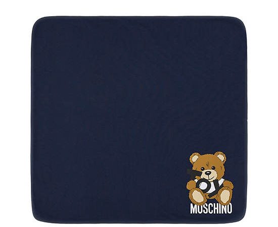 MOSCHINO KID Unisex Toddler Blanket Navy