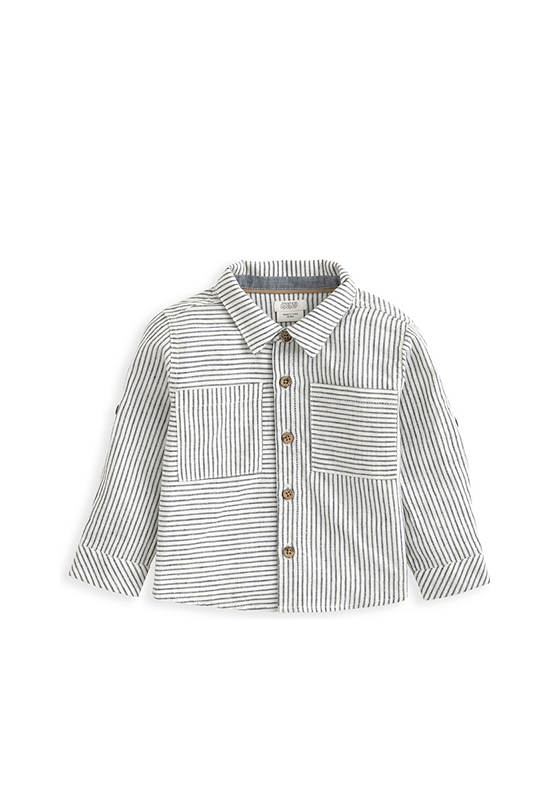 MAMAS & PAPAS Boy Toddler Shirt Pinstripe Blue