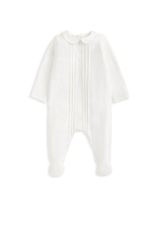 MAMAS & PAPAS Unisex Toddler Sleepsuit Velour White
