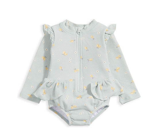 MAMAS & PAPAS Girl Toddler Swimsuit Long Sleeves Frill Pink