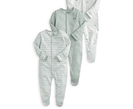 MAMAS & PAPAS Boy Toddler Sleepsuit Set Whale 3 Pk Blue
