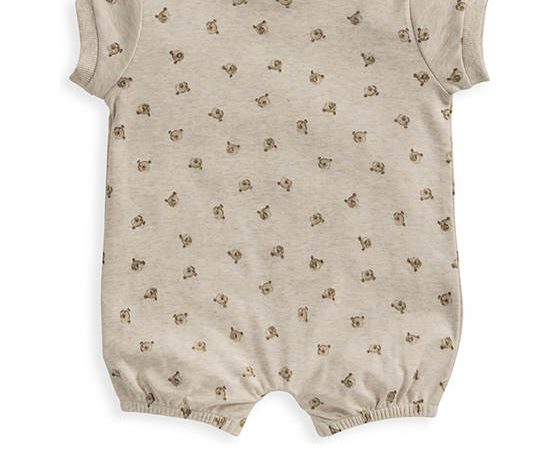 MAMAS & PAPAS Unisex Toddler Romper Shortie Bear All Over Print Brown