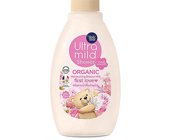 BABI MILD Moisturizing Shower Milk Ultra Mild Organic First Love 380 mL