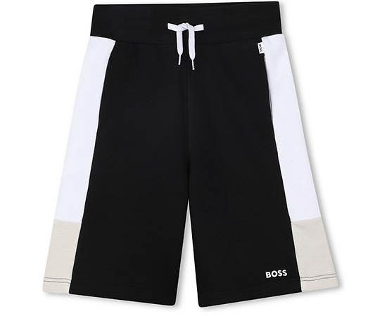 BOSS KIDS Boy Bermuda Shorts Elastic Waistband with Drawstring Black