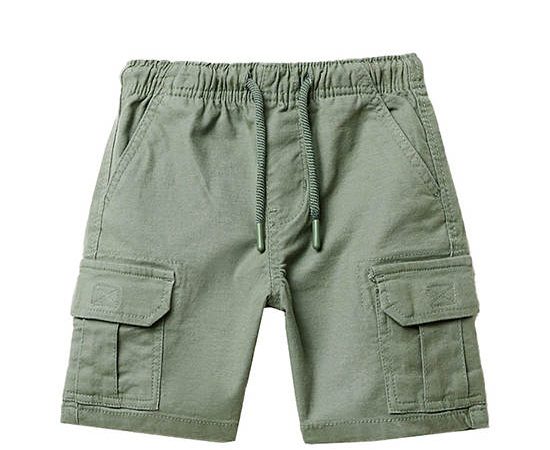 SFERA KIDS Boy Shorts Cotton Cargo Bermuda Khaki Green