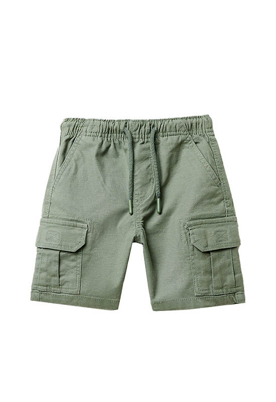 SFERA KIDS Boy Shorts Cotton Cargo Bermuda Khaki Green