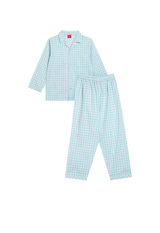 ANGEL KIDS Boy Pyjamas Shirt Long Sleeves + Pants Scott Light Green