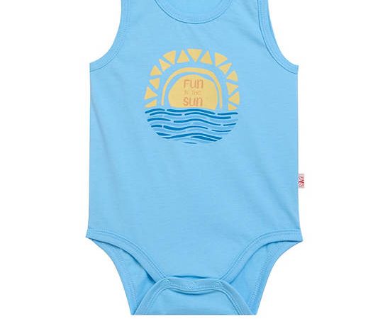 Angel Baby Infant Romper Sleeveless Summer Sail Print Blue