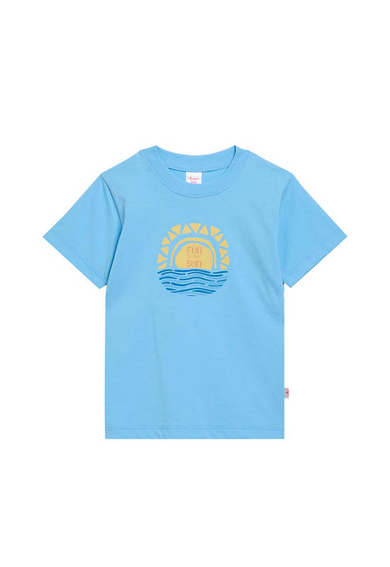 Angel Baby Boy Toddler T-Shirt Short Sleeves Summer Sail Print Blue
