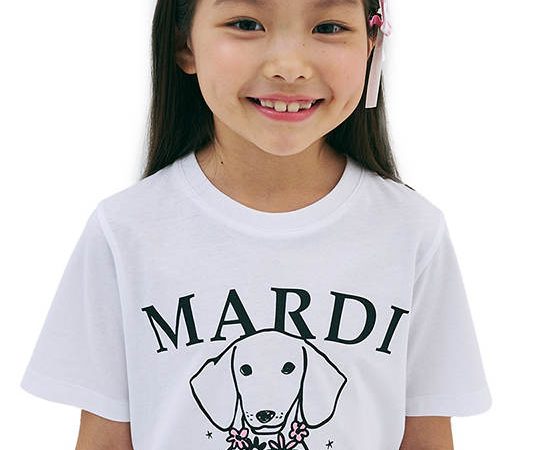 MARDI MERCREDI LES PETITS Kids Tshirt Swing The Tail Ddanji Flower Necklace