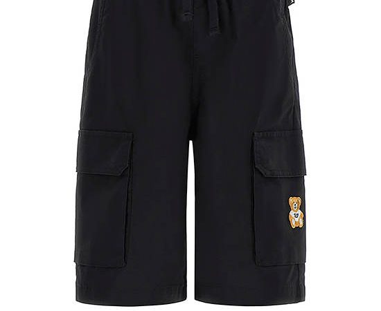 MOSCHINO KID Boy Cargo Shorts Bermuda Black