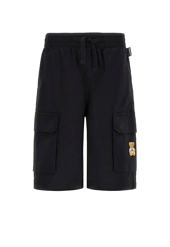 MOSCHINO KID Boy Cargo Shorts Bermuda Black