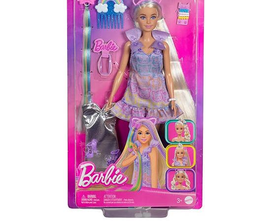 BARBIE Blonde Fashion Doll with Extra-Long Hair Fun & Fancy Multi-Color