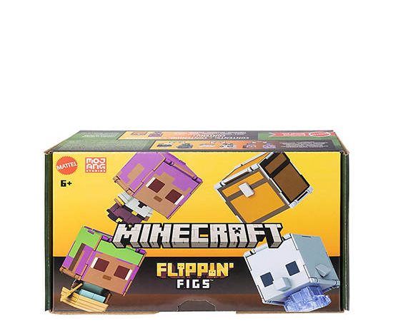 MINECRAFT Figure Minecraft Flippin' Figs 2 pack Efe & Dolphin JCY31 Multi-Color