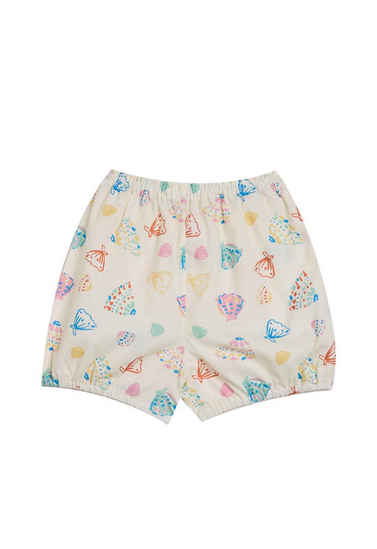 Angel Baby Baby Pyjamas Shorts Summer Shell Print Cream