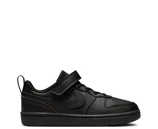 NIKE KIDS Boy Toddler Sneakers Court Borough Low PS Black/Black-Black