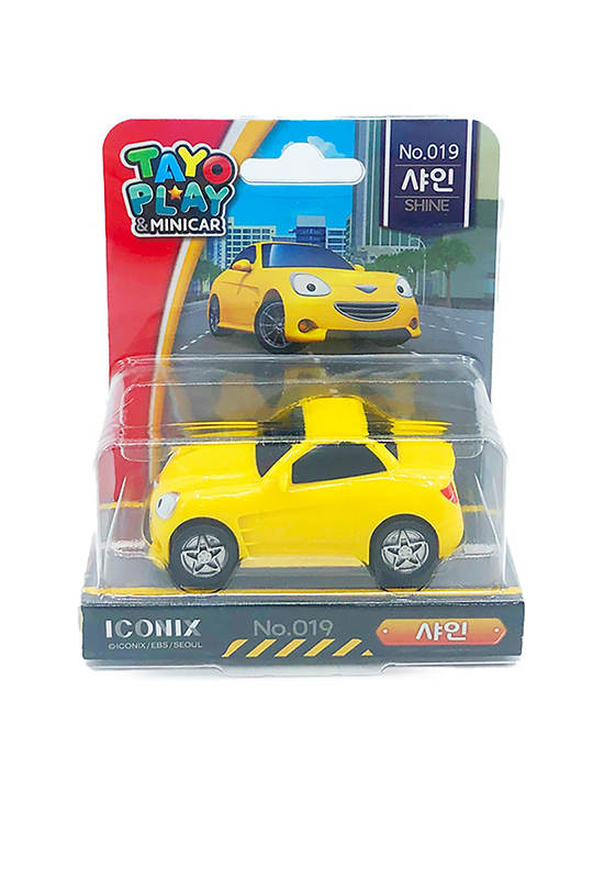 TAYO The Little Bus Vehicle Toy Shine - Tayo Play & Mini Car Yellow