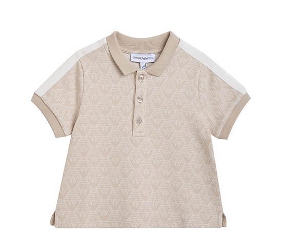 EMPORIO ARMANI Boy Polo Shirt SS25 U1098 Sabbia/Eagle