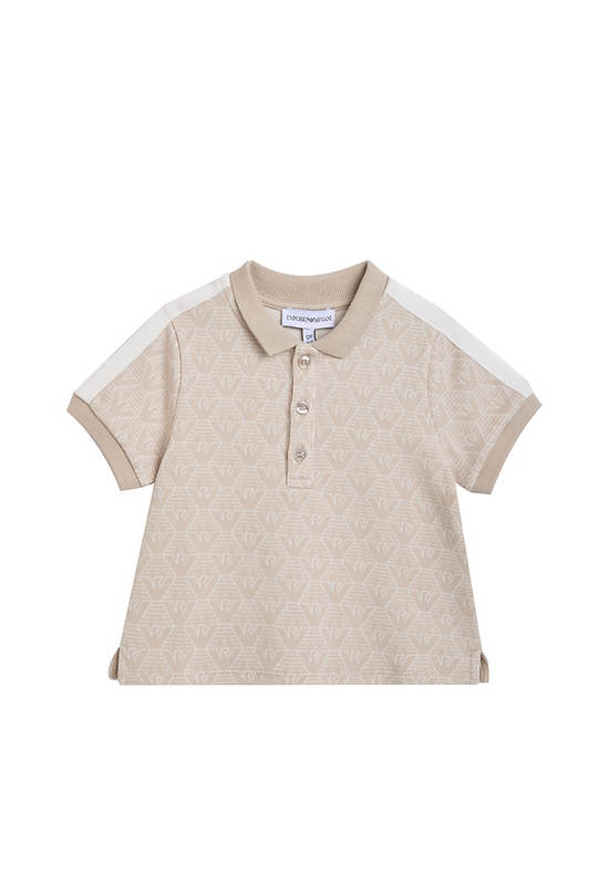 EMPORIO ARMANI Boy Polo Shirt SS25 U1098 Sabbia/Eagle
